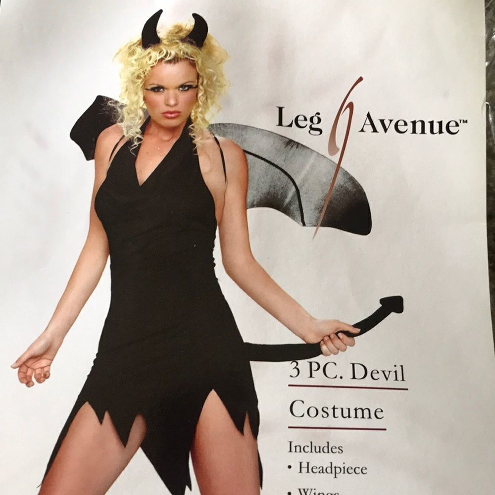 Sexy Woman’s Devil Costume Black M/L